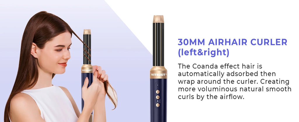 Brosse Soufflante 7 en 1 UKLISS – Sèche-cheveux Moteur Brushless Haute Vitesse, Ionique, Diffuseur & Bigoudi Automatique