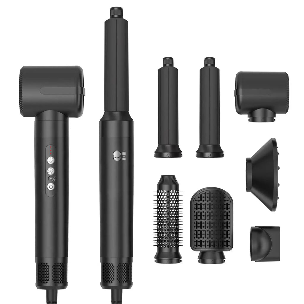 Brosse Soufflante 7 en 1 UKLISS – Sèche-cheveux Moteur Brushless Haute Vitesse, Ionique, Diffuseur & Bigoudi Automatique