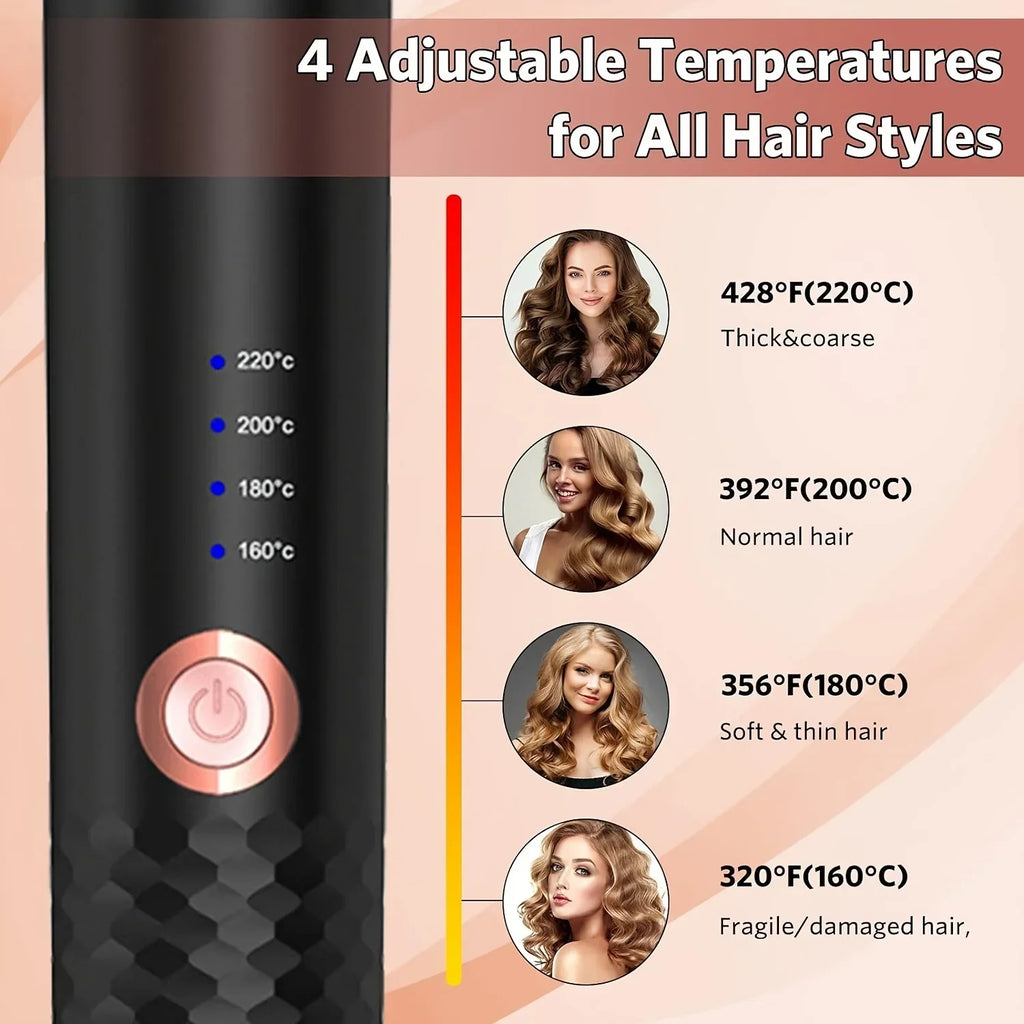 TINSOL Professional curling irons Ceramic auto-rotating air curling irons Air spinning rod styler Curling irons Styling tools