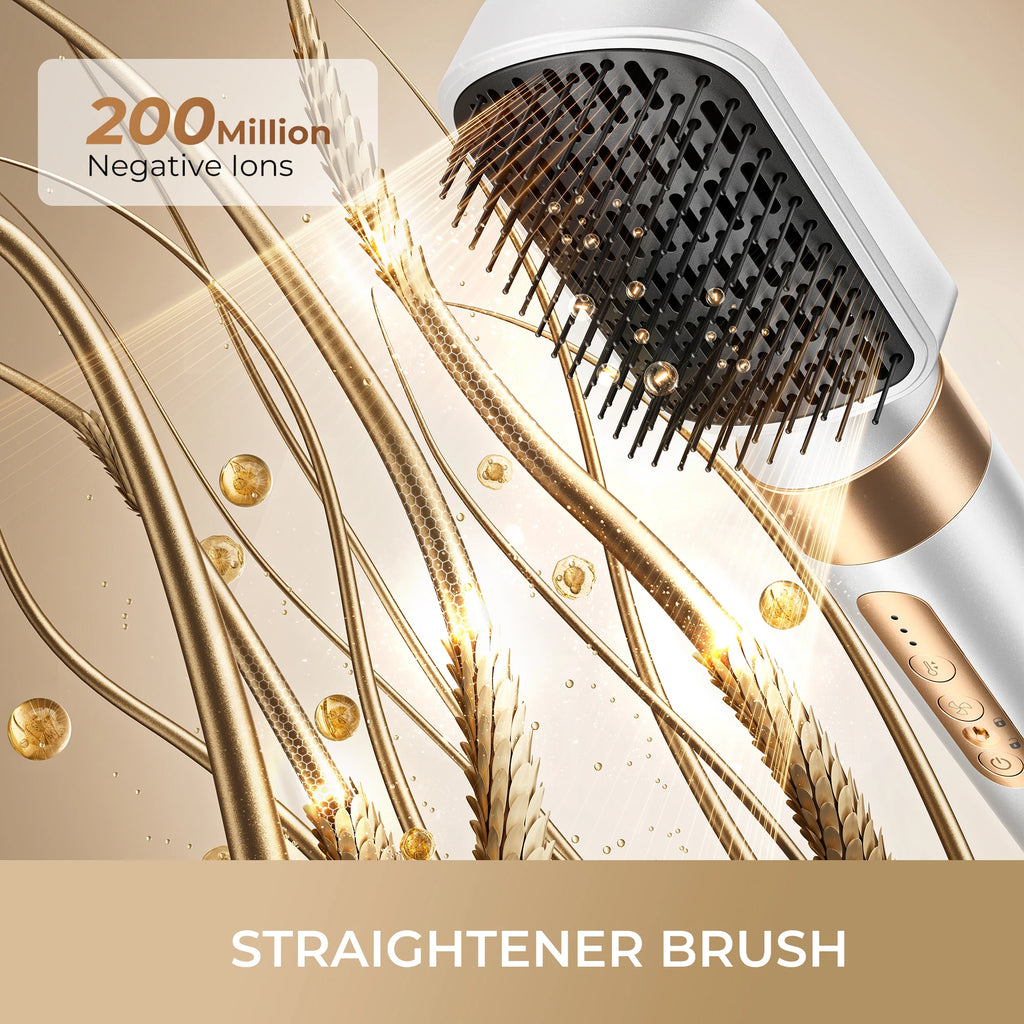 Brosse Soufflante 7 en 1 UKLISS – Sèche-cheveux Moteur Brushless Haute Vitesse, Ionique, Diffuseur & Bigoudi Automatique